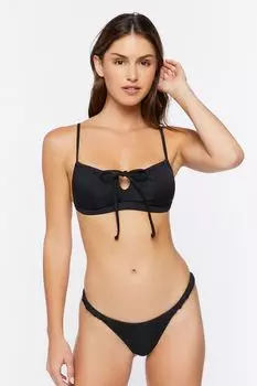 Бразильские плавки бикини Forever 21, черный