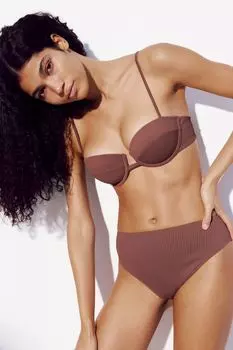 Бразильские плавки бикини H&M, коричневый
