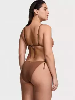 Бразильские плавки бикини с цепочкой и завязками сбоку Victoria'S Secret Swim, цвет Caramel