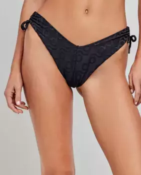 Бразильские плавки бикини с V-образным вырезом Gisela, черный