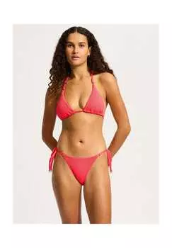 Бразильские трусики-бикини Seadive со шнуровкой Seafolly, цвет snapdragon