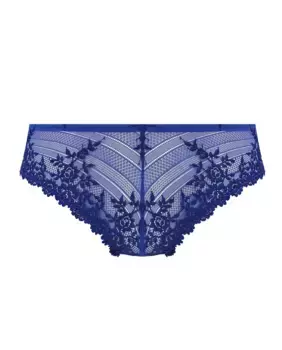 Бразильские трусики Embrace Lace с кружевом и тюлем Wacoal, синий