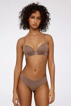 Бразильские трусики God Save Queens, бежевый