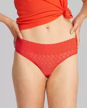 Бразильские трусики ICON LOGO LACE Calvin Klein, красный