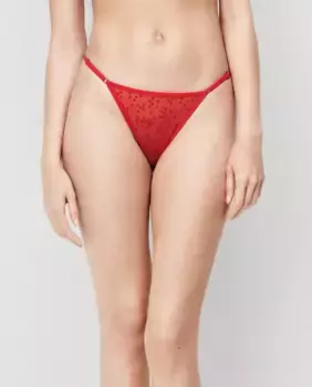Бразильские трусики из ажурной ткани Gisela, красный