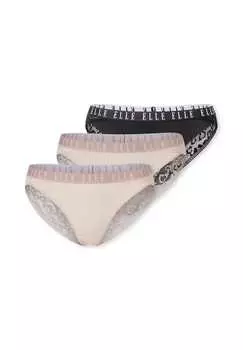 Бразильские трусики кружевные Elle, черный