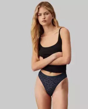 Бразильские трусики - Modern Lace (Pt) Calvin Klein, синий