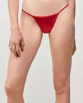 Бразильские трусики на тонких бретелях Gisela, красный