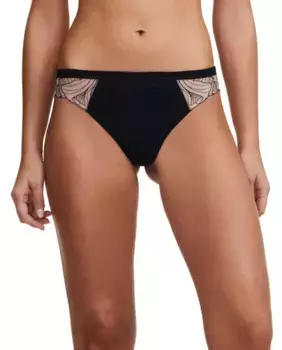 Бразильские трусики с блестящим эффектом и кружевом линии Tattoo Love Chantelle, бежевый