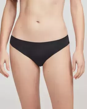 Бразильские трусики с лазерной резкой из кружева и микрофибры Gisela, черный