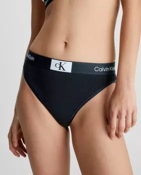 Бразильские трусики с высокой талией - CK96. Calvin Klein, черный