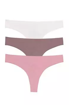 Бразильские трусики-стринги из 3 предметов из котона SUWEN, разноцветный