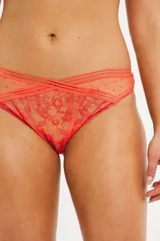 Бразильские трусы Clara оранжево-кораллового цвета Figleaves, оранжевый