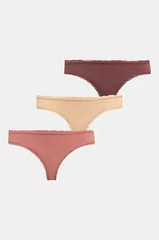 Бразильские трусы Guess, 3 пары, розовый