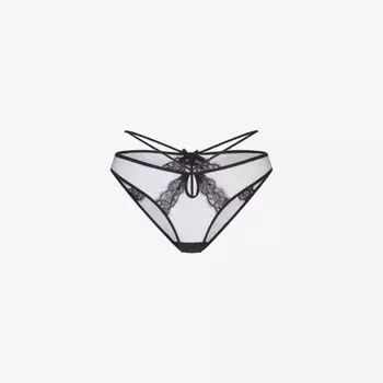 Бразильские трусы из сетки Nyxie со средней посадкой и бретелями Agent Provocateur, черный