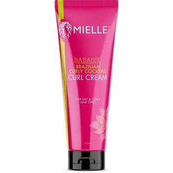 Бразильский коктейльный крем для кудрей с маслом бабассу, 7,5 унций цвета слоновой кости, Mielle Organics