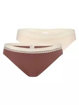 Бразилия в упаковке 2 шт., ребристые. Sloggi, экрю