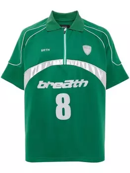 BREATH рубашка поло с логотипом и светоотражающими деталями, коричневый