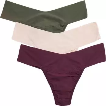 BreatheSoft Natural Rise, 3 упаковки Hanky Panky, цвет Dried Cherry/Dandelion/Pine Tree