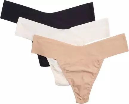 BreatheSoft Natural Rise, 3 упаковки Hanky Panky, цвет Taupe/Coffee/Black