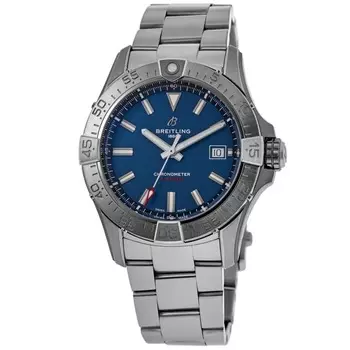 Breitling Avenger Automatic 42 Blue Dial стальной браслет мужские часы A17328101C1A1, синий
