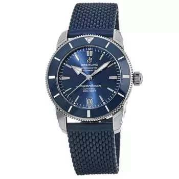 Breitling Superocean Heritage Automatic 42 Blue Dial Rubber Remesh Мужские часы AB2010161C1S1, синий