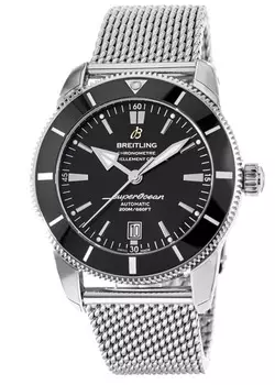 Breitling Superocean Heritage Automatic 46 с черным циферблатом и керамическим безелем из стали мужские часы AB2020121B1A1