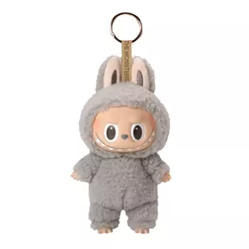 Брелок Pop Mart Labubu Tasty Macarons Sesame Bean (упаковано в пакет), серый