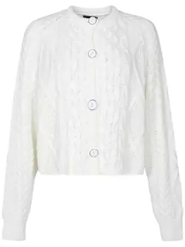 Бренд Уникальный шерстяной кардиган Brand Unique, белый