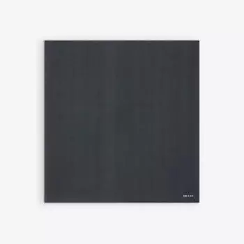 Брендированный шелковый шарф Soeur, серый