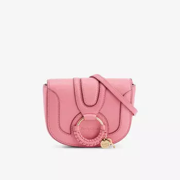 Брендовая кожаная сумка hana mini See By Chlo, розовый
