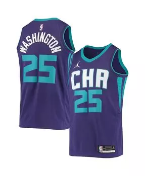 Брендовая мужская пижама washington jr. purple charlotte hornets 2020/21 swingman джерси - заявление Jordan, фиолетовый