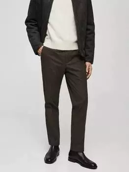 Брестские брюки чинос с прямыми штанинами Mango, коричневый