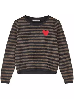 Бретонский джемпер Chinti & Parker Lurex Heart, черный