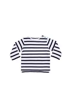 Бретонский топ с длинными рукавами Babybugz, белый