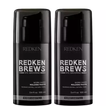 Brews Men's Work Hard дуэт моделирующая паста для мужчин Redken