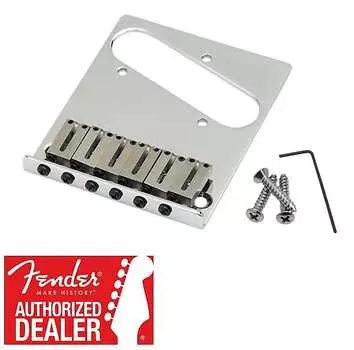 Бридж Fender American Standard Modern Telecaster в сборе, хром 099-0807-100 099-0807 American Standard Telecaster Bridge Assembly