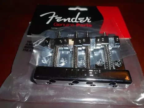 Бридж Fender Badass Style Hi-Mass Bass, цинковые седла CHROME 099-4407-000