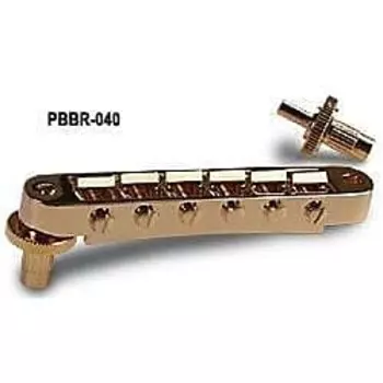 Бридж Gibson Nashville Tune-O-Matic со сборкой — золотой Gibson Nashville Tune-O-Matic Bridge with Assembly