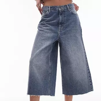 Бриджи Topshop Lowslung Capri, синий