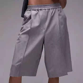 Бриджи Topshop Smart Longline Tailored, серый
