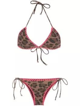 Brigitte бикини с анималистичным принтом, коричневый