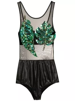 Brigitte декорированное боди, черный