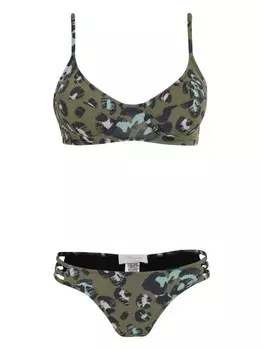 Brigitte комплект бикини с леопардовым принтом, зеленый