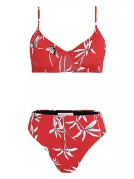 Brigitte комплект бикини с принтом бамбука, красный