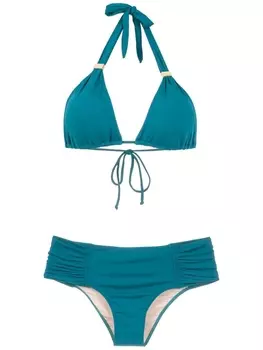 Brigitte ruched bikini set, зеленый