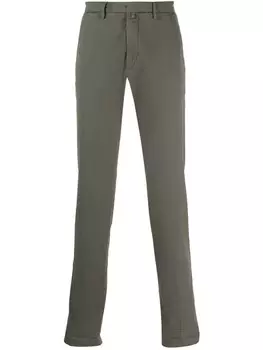 Briglia 1949 узкие брюки чинос с потайной застежкой, зеленый