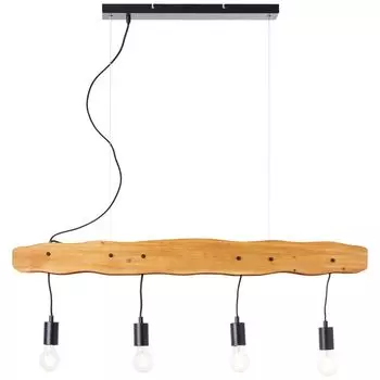 BRILLIANT Baker Подвесной светильник, 4 лампочки черный/под дерево черный/под дерево 99546/76