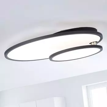 BRILLIANT декоративная светодиодная панель накладная панель BILITY | Потолочный светильник easyDim с поворотным элементом и теплым белым светом | Металл/Пластик | Черно-белый, черный