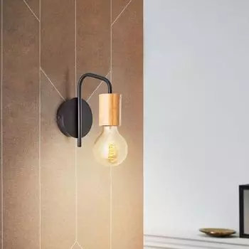 BRILLIANT Elyna Настенный светильник 1 лампочка бамбук/черный